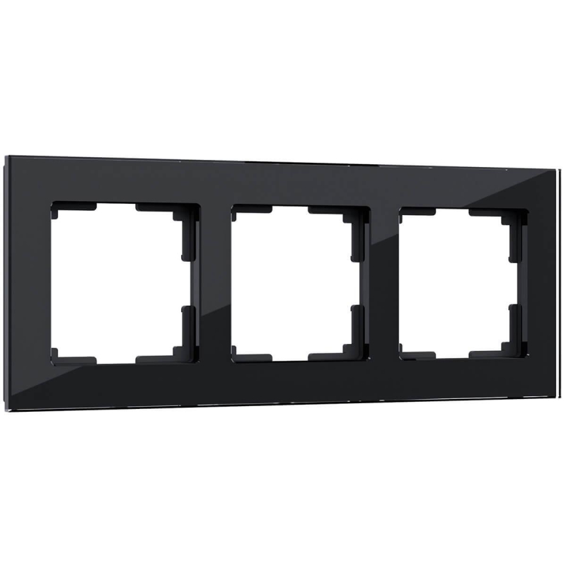 Рамка Werkel Favorit на 3 поста черный W0031108 4690389159787 4690389159787 - магазин электротехники Electroshop