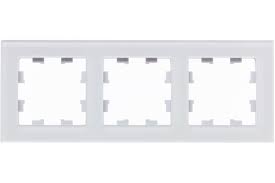 Рамка AtlasDesign Nature 3 поста матовое оргстекло белый Systeme Electric ATN330103 ATN330103 - магазин электротехники Electroshop
