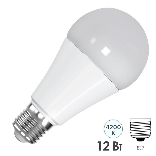 Лампа светодиодная FL-LED-A60 12W 4200К 1060lm 220V E27 Foton Lighting 615329 615329 - магазин электротехники Electroshop