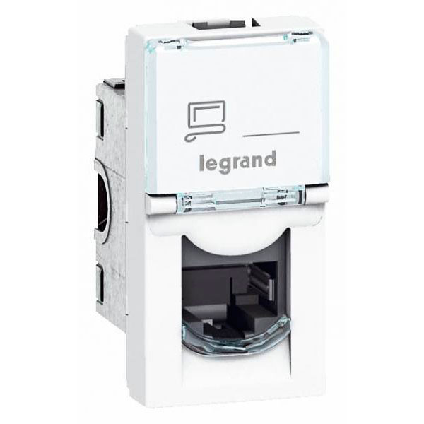 Розетка RJ45 Legrand Mosaic кат.5е UTP 1 модуль 076551 076551 - магазин электротехники Electroshop