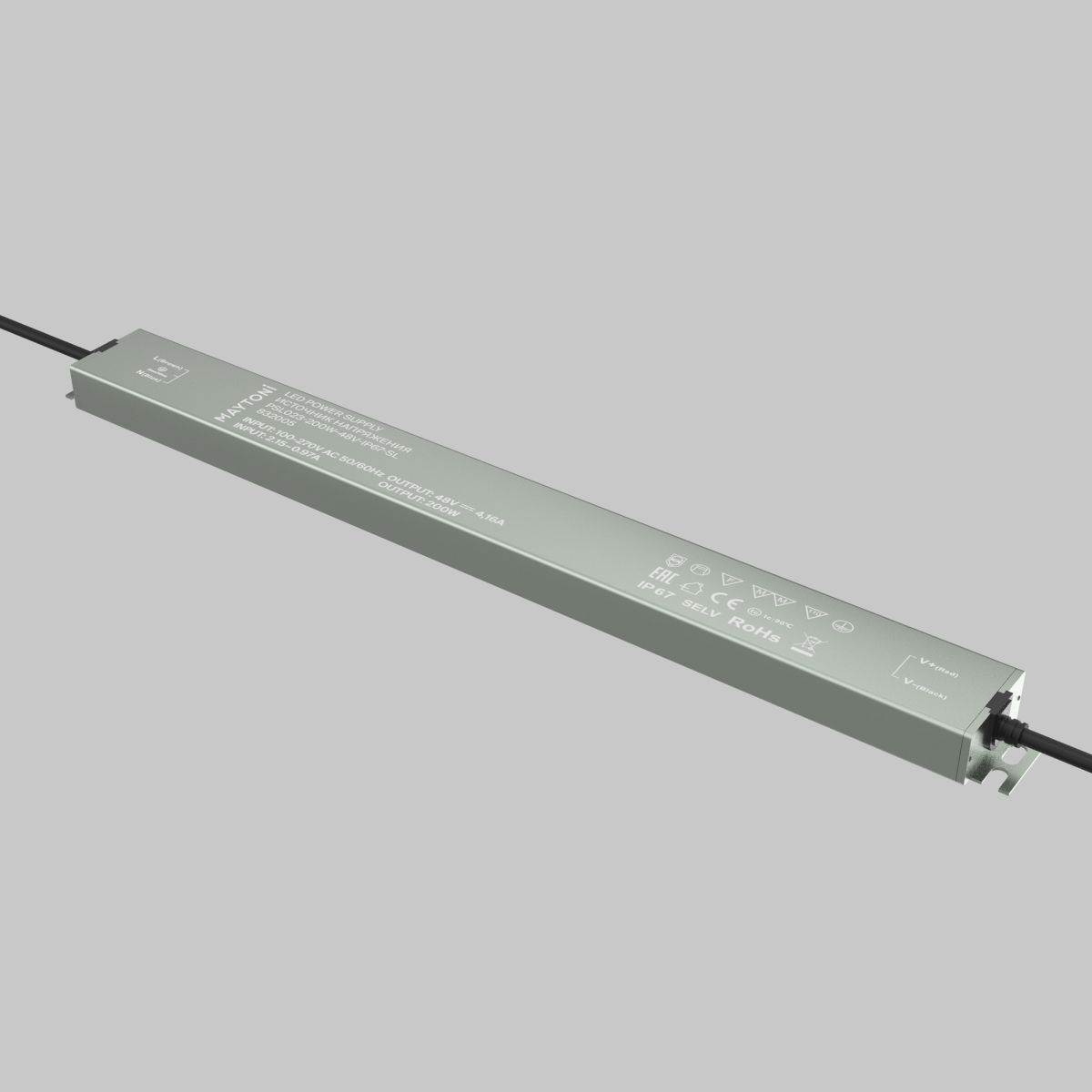 Блок питания Maytoni Led Strip PSL023 48В 200Вт IP 67 832005 832005 - магазин электротехники Electroshop