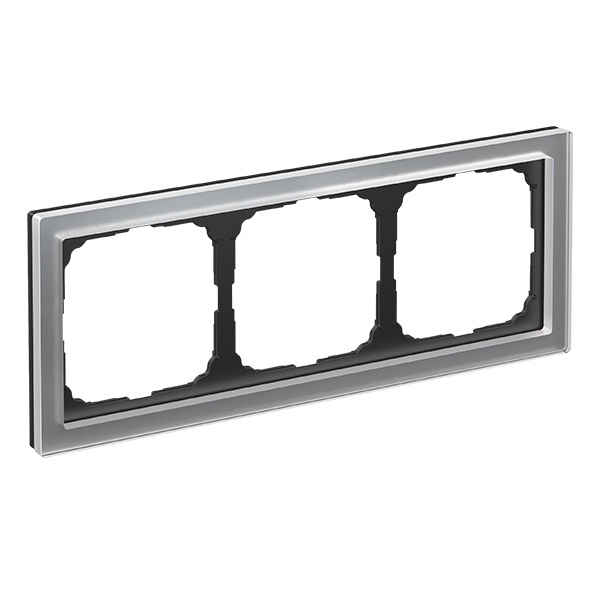 Рамка Systeme Electric ArtGallery Pure 3 поста органическое стекло алюминий GAL320303 GAL320303 - магазин электротехники Electroshop