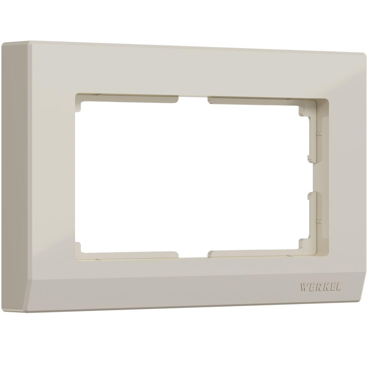 Рамка Werkel Stark для двойной розетки слоновая кость W0081803 4690389162077 4690389162077 - магазин электротехники Electroshop
