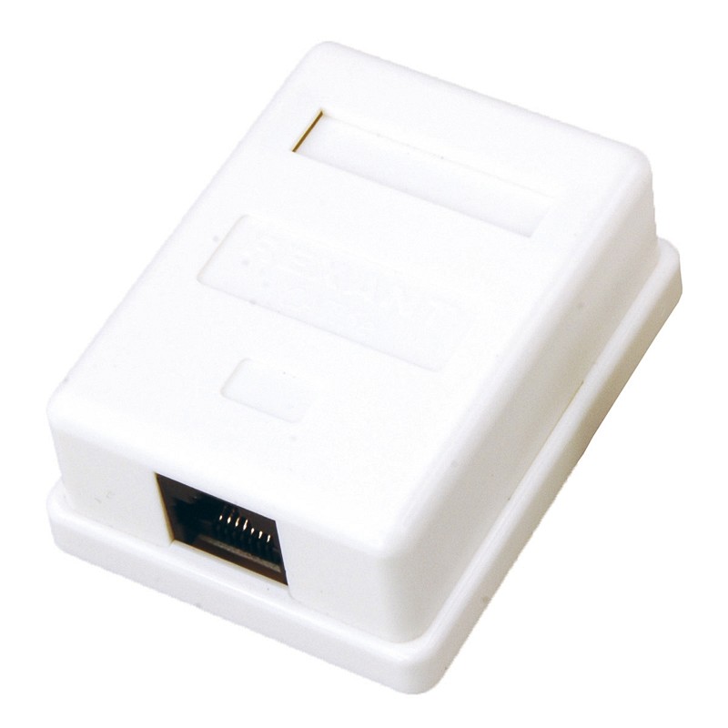 Рoзетка компьютерная внешняя, 1-порт RJ-45 (8P8C), UTP неэкранированная, категория 6, REXANT 03-0132 03-0132 - магазин электротехники Electroshop