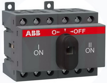 OT40F3C Реверсивный рубильник 3-полюсный 40А (с ручкой) ABB 1SCA104913R1001 1SCA104913R1001 - магазин электротехники Electroshop