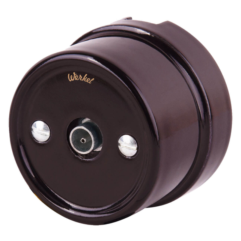 ТВ розетка Werkel Retro коричневая WL18-02-05 4690389100734 4690389100734 - магазин электротехники Electroshop