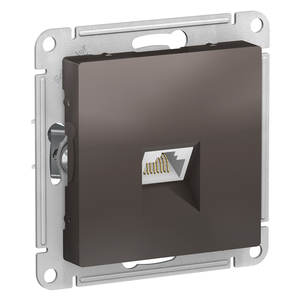 Розетка компьютерная RJ45 кат 5Е AtlasDesign мокко Systeme Electric ATN000683 ATN000683 - магазин электротехники Electroshop