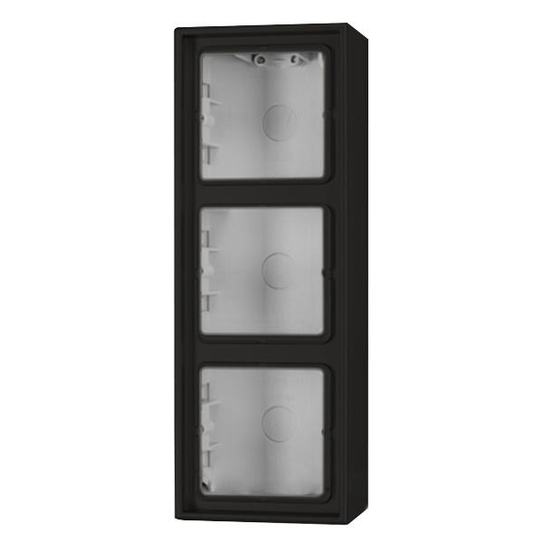 Коробка для накладного монтажа Jung LS 3-ая Черный LS583ASW LS583ASW - магазин электротехники Electroshop