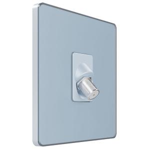 Розетка телевизионная Infinity TV/FM/SAT 5-2400MГц стальное небо Systeme Electric FSE001198 FSE001198 - магазин электротехники Electroshop