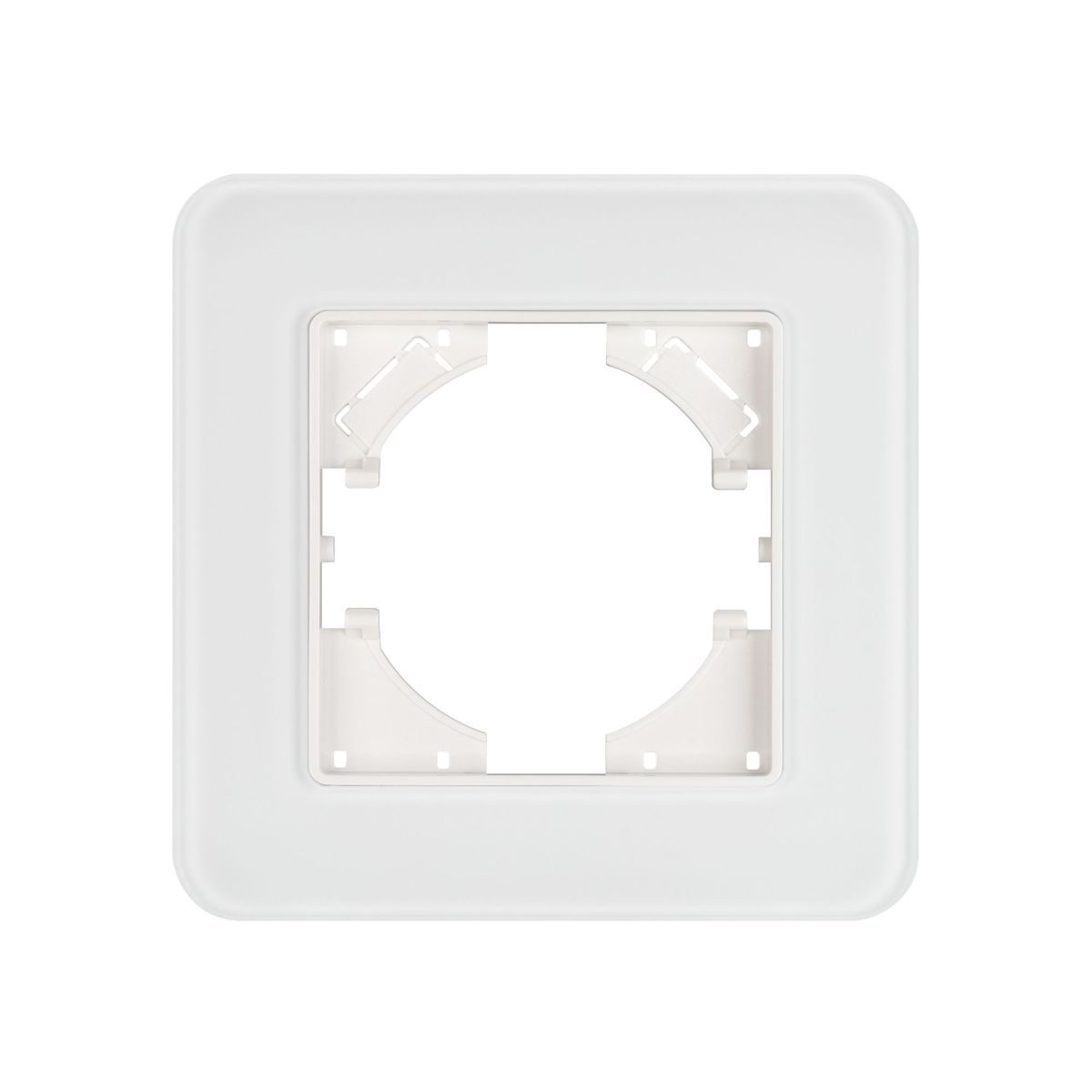 Рамка стеклянная на 1 пост Arlight FRM-OMALI-GS-1-WH 049648 049648 - магазин электротехники Electroshop