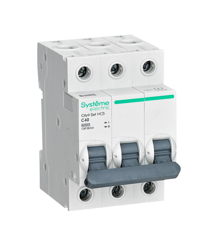 Автоматический выключатель Systeme Electric City9 Set 3П 40А С 6кА 400В (автомат) C9F36340 C9F36340 - магазин электротехники Electroshop