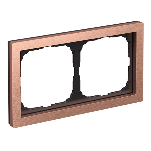 Рамка Systeme Electric ArtGallery Pure 2 поста металл медь GAL312502 GAL312502 - магазин электротехники Electroshop
