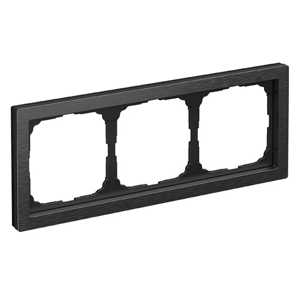 Рамка Systeme Electric ArtGallery Pure 3 поста металл оникс GAL312303 GAL312303 - магазин электротехники Electroshop