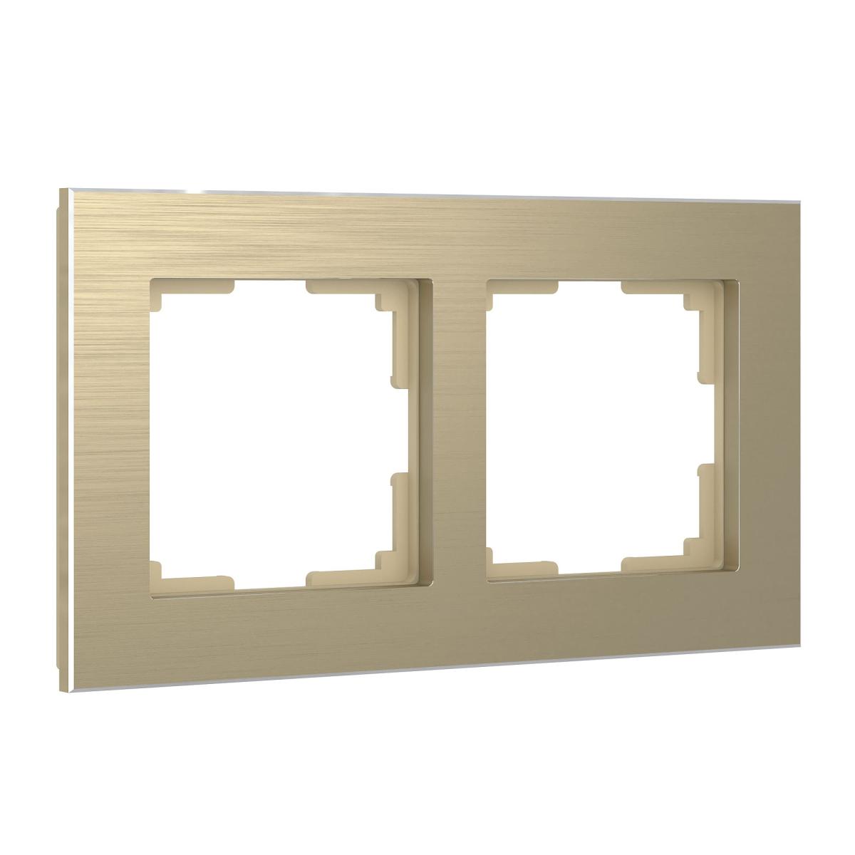 Рамка Werkel Aluminium на 2 поста шампань алюминий W0021711 4690389158148 4690389158148 - магазин электротехники Electroshop
