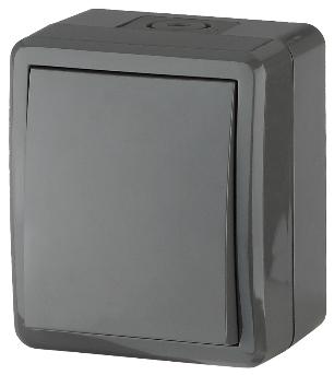 Выключатель IP54 10АХ-250В открытой установки Эра Эксперт серый 11-1401-03 Б0020670 Б0020670 - магазин электротехники Electroshop