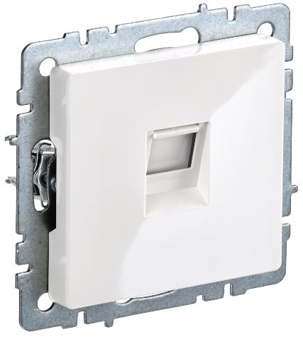 Розетка телефонная RJ11 IEK BRITE РТ10-БрБ белый BR-T10-K01 BR-T10-K01 - магазин электротехники Electroshop