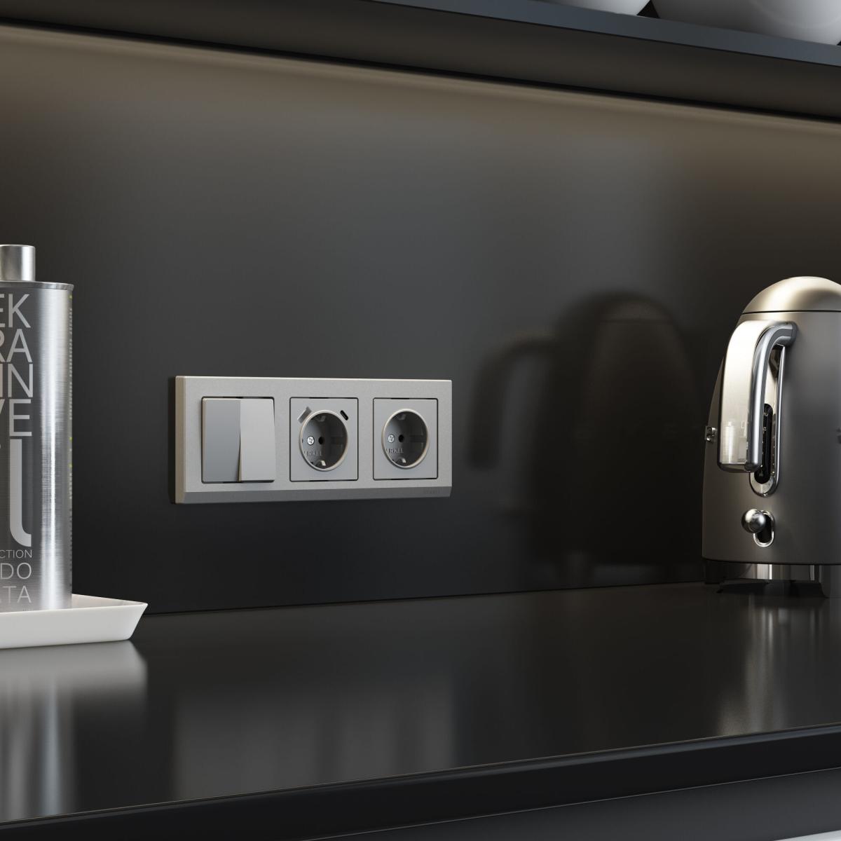 Розетка с заземлением и шторками Werkel W1171165 4690389195587 a063613 4690389195587 - магазин электротехники Electroshop