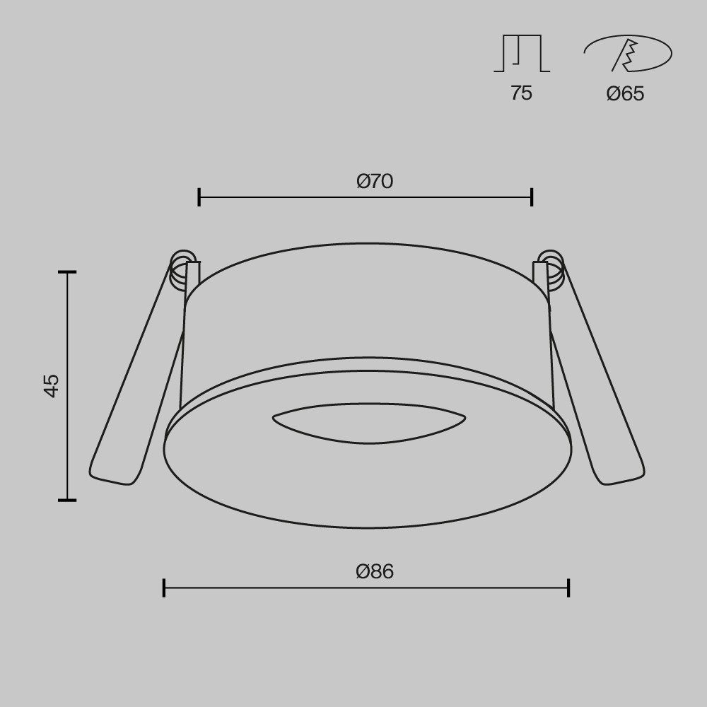 Встраиваемый светильник Maytoni Technical Slim DL027-GU10-B DL027-GU10-B - магазин электротехники Electroshop