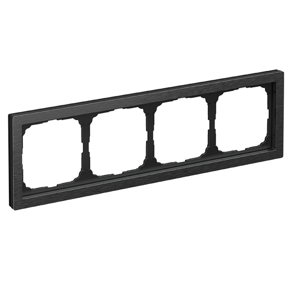 Рамка Systeme Electric ArtGallery Pure 4 поста металл оникс GAL312304 GAL312304 - магазин электротехники Electroshop