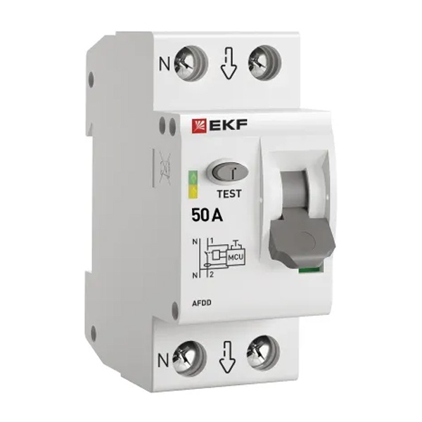 Устройство защиты от дугового пробоя УЗДП EKF 1P+N 50А 6кА afdd-2-50-pro afdd-2-50-pro - магазин электротехники Electroshop