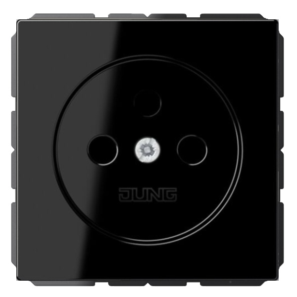 Розетка Jung CD 2Р винтовой зажим Черный CD511NSW CD511NSW - магазин электротехники Electroshop