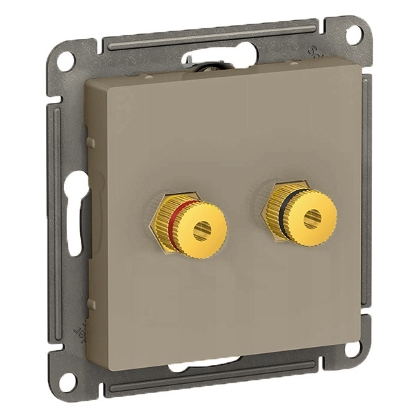 Аудиорозетка двойная AtlasDesign шампань Systeme Electric ATN000587 ATN000587 - магазин электротехники Electroshop