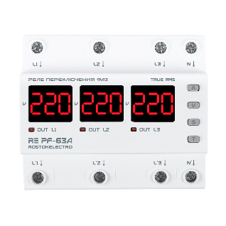 Реле переключения фаз RE PF-63A ROSTOKELECTRO 46-350 46-350 - магазин электротехники Electroshop
