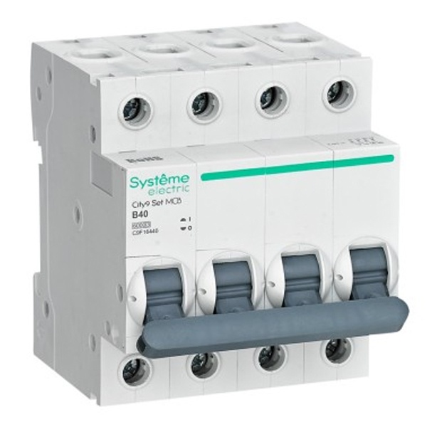 Автоматический выключатель Systeme Electric City9 Set 4П 40А В 6кА 400В (автомат) C9F16440 C9F16440 - магазин электротехники Electroshop