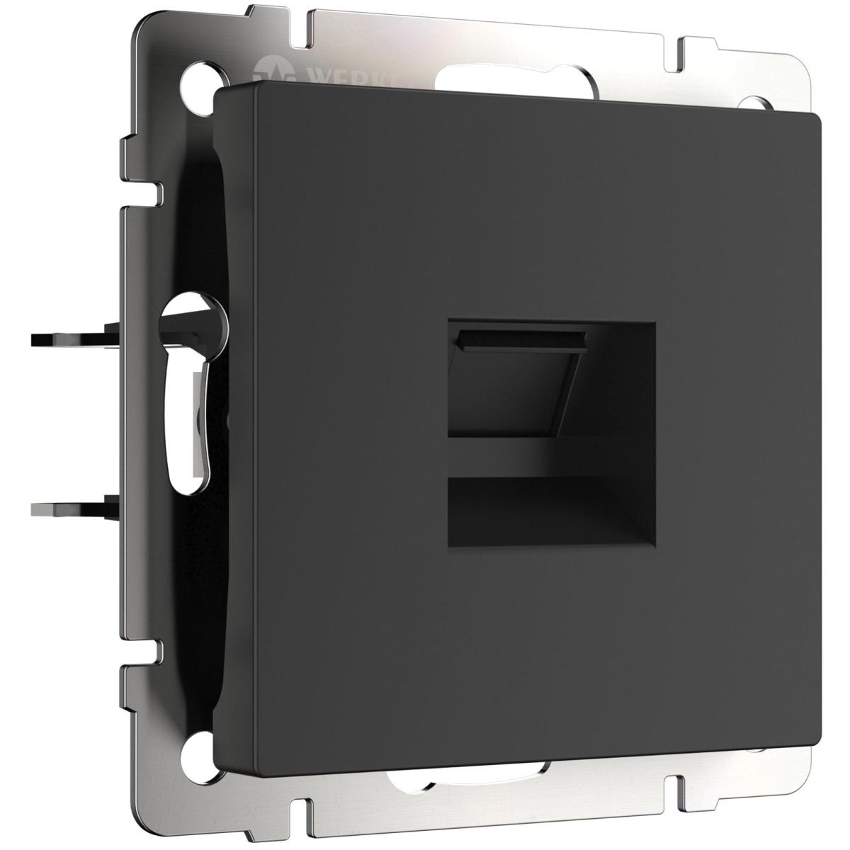 Розетка Werkel Ethernet RJ-45 черный матовый W1181008 4690389156946 4690389156946 - магазин электротехники Electroshop