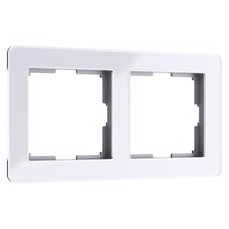 Рамка на 2 поста Werkel Acrylic белый 4690389184840 W0022701 4690389184840 - магазин электротехники Electroshop