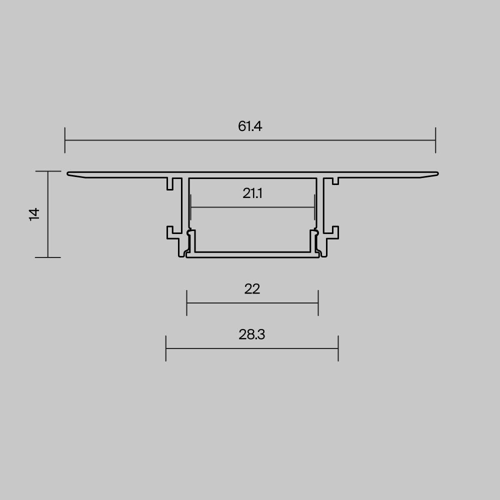 Профиль встраиваемый скрытого монтажа Maytoni Led Strip ALM-6114-S-2M 636019 636019 - магазин электротехники Electroshop
