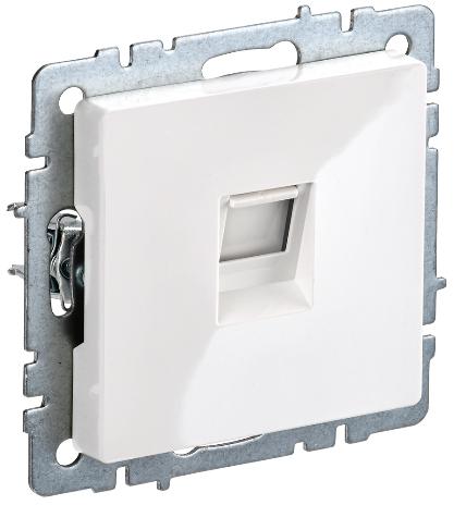Розетка компьютерная RJ45 кат.6 IEK BRITE РК11-БрБ белый BR-K10-2-K01 BR-K10-2-K01 - магазин электротехники Electroshop