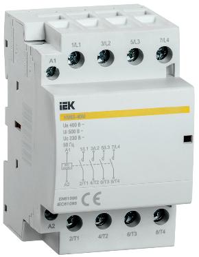 Контактор модульный КМ63-40М AC/DC 63А 4 полюса 4НО катушка 230В ИЭК 3 модуля MKK21-63-40 MKK21-63-40 - магазин электротехники Electroshop