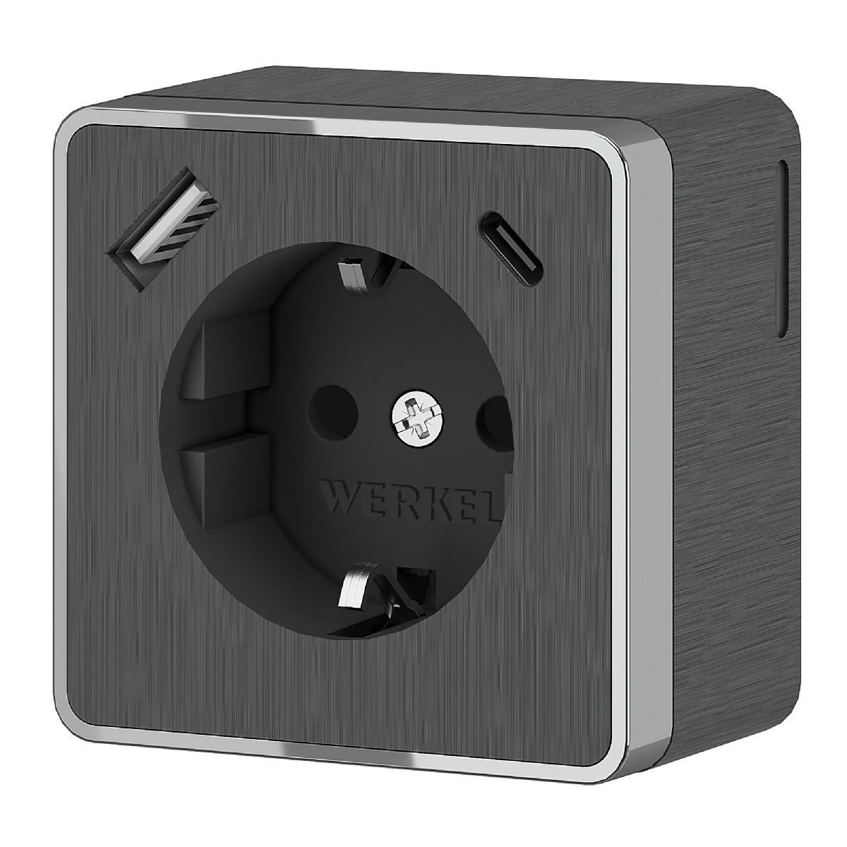 Розетка с заземлением, шторками и USB тип A+C Werkel Gallant W5071704 4690389179617 a057704 4690389179617 - магазин электротехники Electroshop
