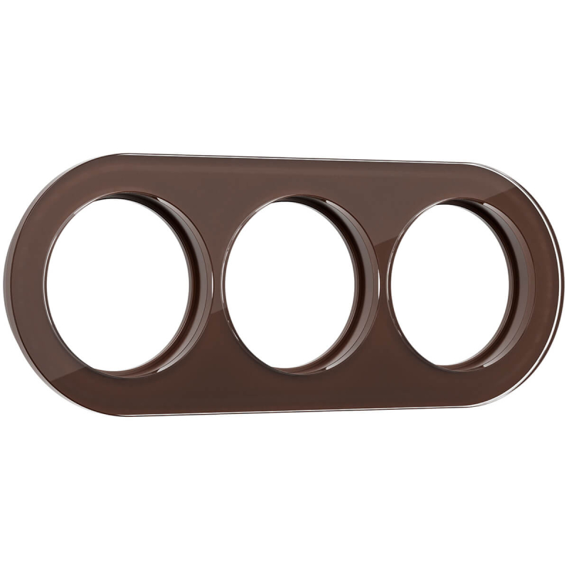 Рамка Werkel Favorit Runda на 3 поста коричневый WL21-Frame-01 4690389141997 4690389141997 - магазин электротехники Electroshop
