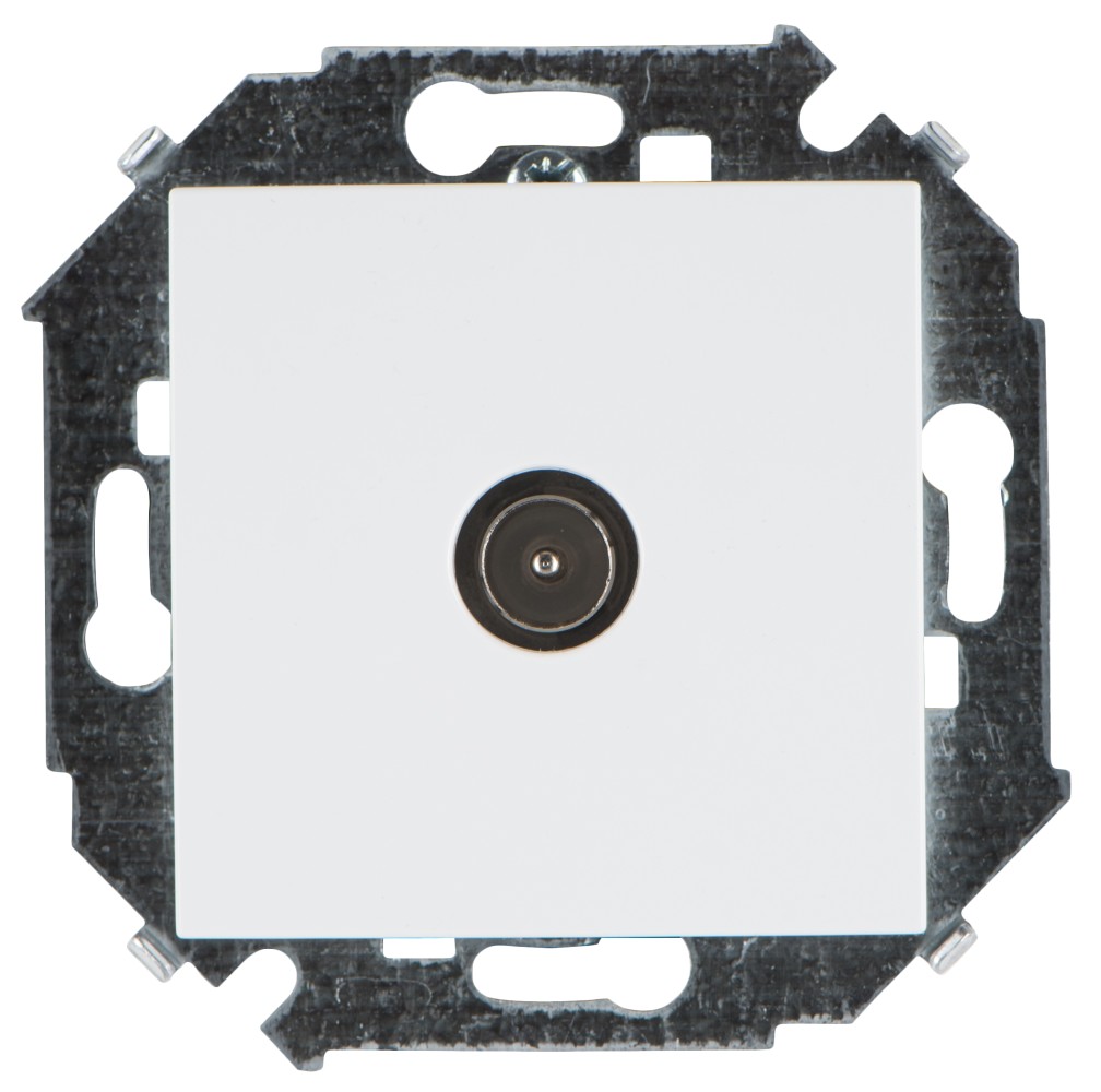 Розетка TV простая Simon 15 белый 1591475-030 1591475-030 - магазин электротехники Electroshop