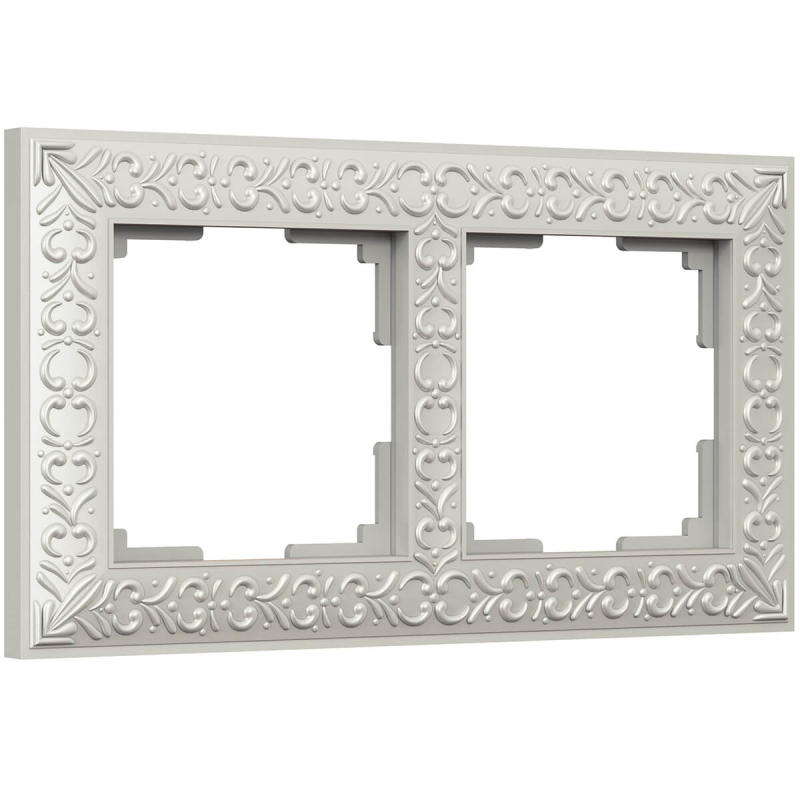 Рамка Werkel Antik на 2 поста жемчужный WL07-Frame-02 4690389063503 4690389063503 - магазин электротехники Electroshop