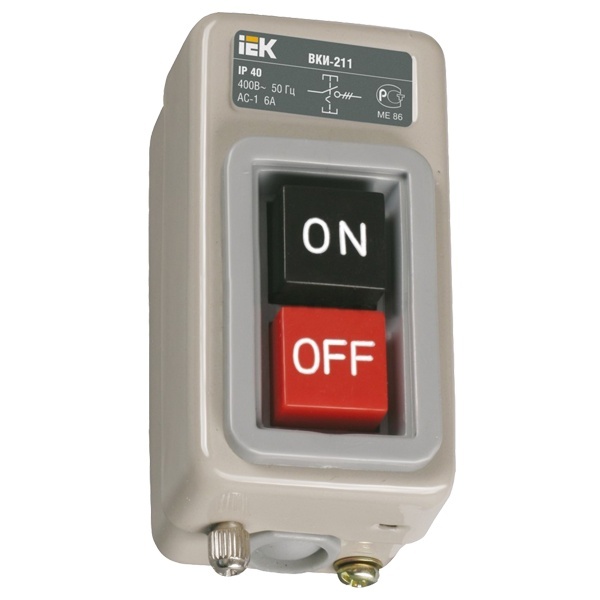 Выключатели кнопочные с блокировкой серии ВКИ IEK - магазин электротехники Electroshop