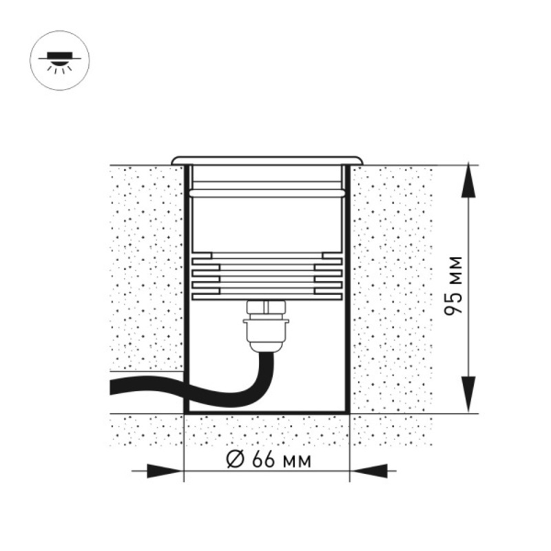 Ландшафтный светодиодный светильник Arlight LTD-Ground-Tilt-R80-9W Day4000 032213 032213 - магазин электротехники Electroshop