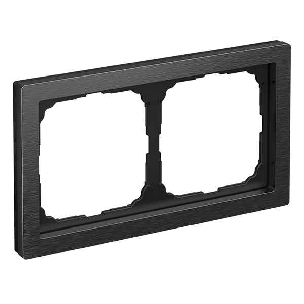 Рамка Systeme Electric ArtGallery Pure 2 поста металл оникс GAL312302 GAL312302 - магазин электротехники Electroshop