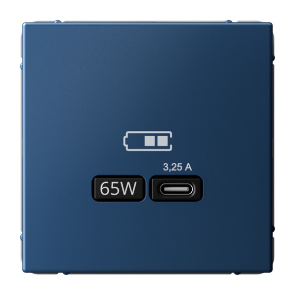 Зарядка USB ArtGallery тип-C 65Вт QC PD аквамарин Systeme Electric GAL001127  GAL001127 - магазин электротехники Electroshop