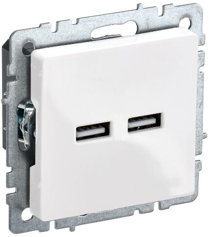 Зарядка USB A+A 3,1А IEK BRITE РЮ10-1-БрБ белый BR-U21-D31-K01 BR-U21-D31-K01 - магазин электротехники Electroshop