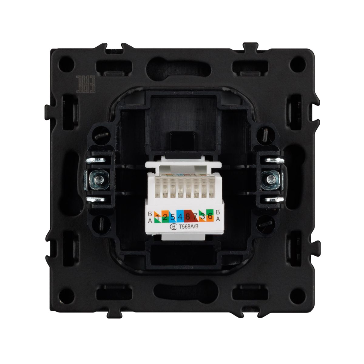 Розетка компьютерная софт-тач черный оникс Arlight SCT-MPC1-SFPL-BK (RJ-45, CAT6) 054305(1) 054305(1) - магазин электротехники Electroshop