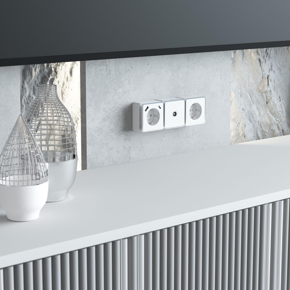 Розетка с заземлением, шторками и USB Werkel Gallant 4690389179594 W5071701 a057698 4690389179594 - магазин электротехники Electroshop
