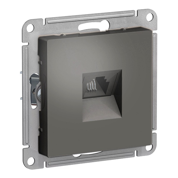 Розетка компьютерная RJ45 кат 5Е AtlasDesign сталь Systeme Electric ATN000983 ATN000983 - магазин электротехники Electroshop