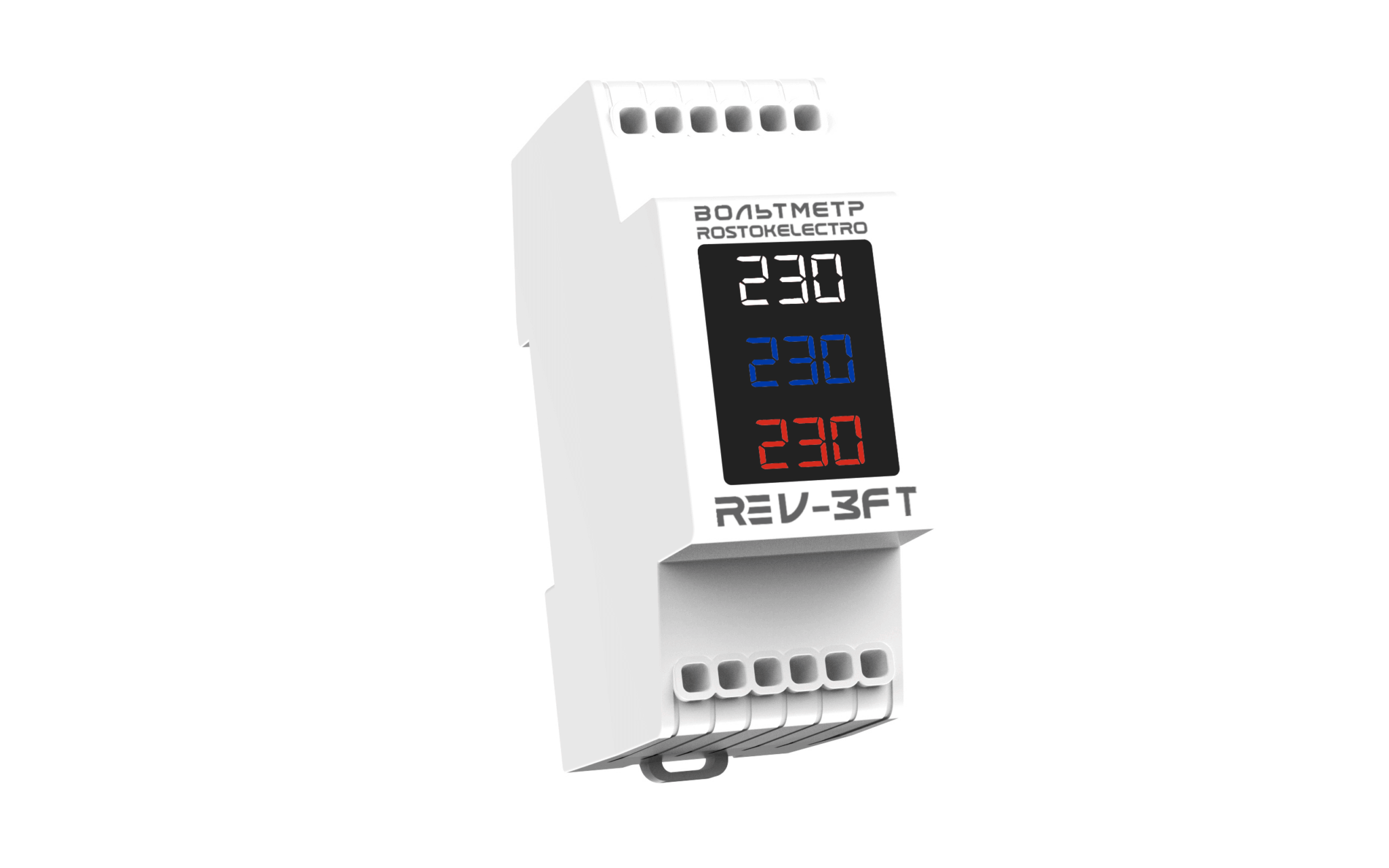 Вольтметр трехфазный RE V-3F T Tricolor ROSTOKELECTRO 46-497 46-497 - магазин электротехники Electroshop