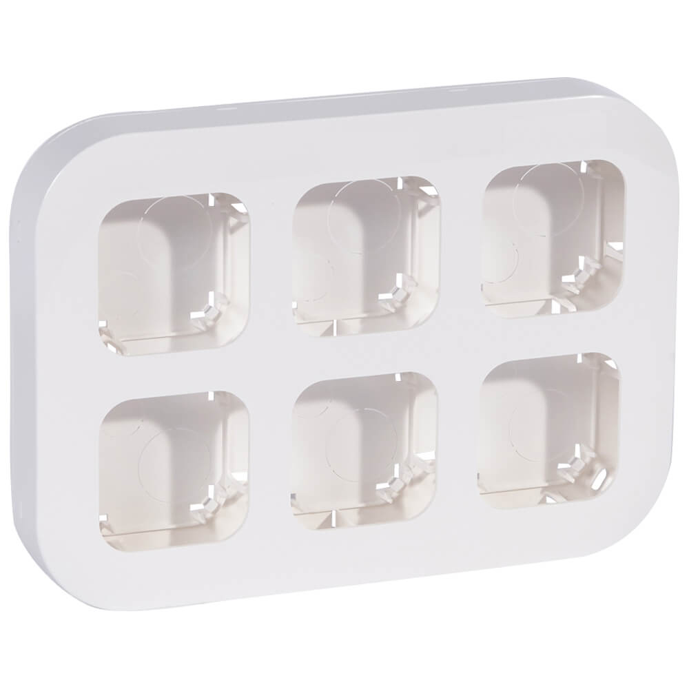 Рамка 6 постов Legrand Quteo белая 782296 782296 - магазин электротехники Electroshop
