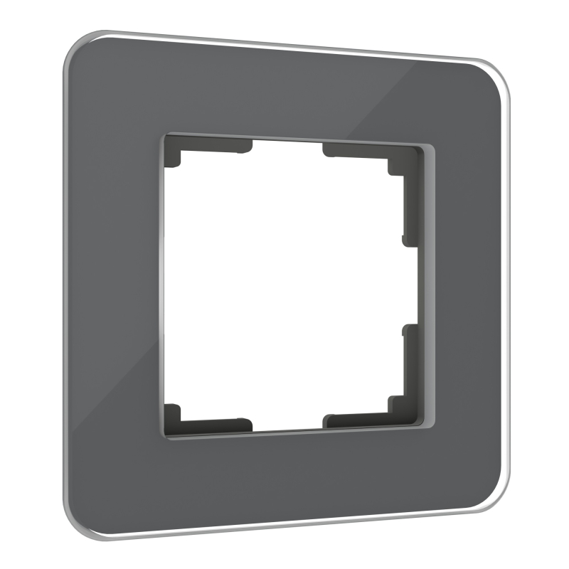 Рамка из стекла на 1 пост Werkel Elite графит 4690389180675 W0012440 4690389180675 - магазин электротехники Electroshop