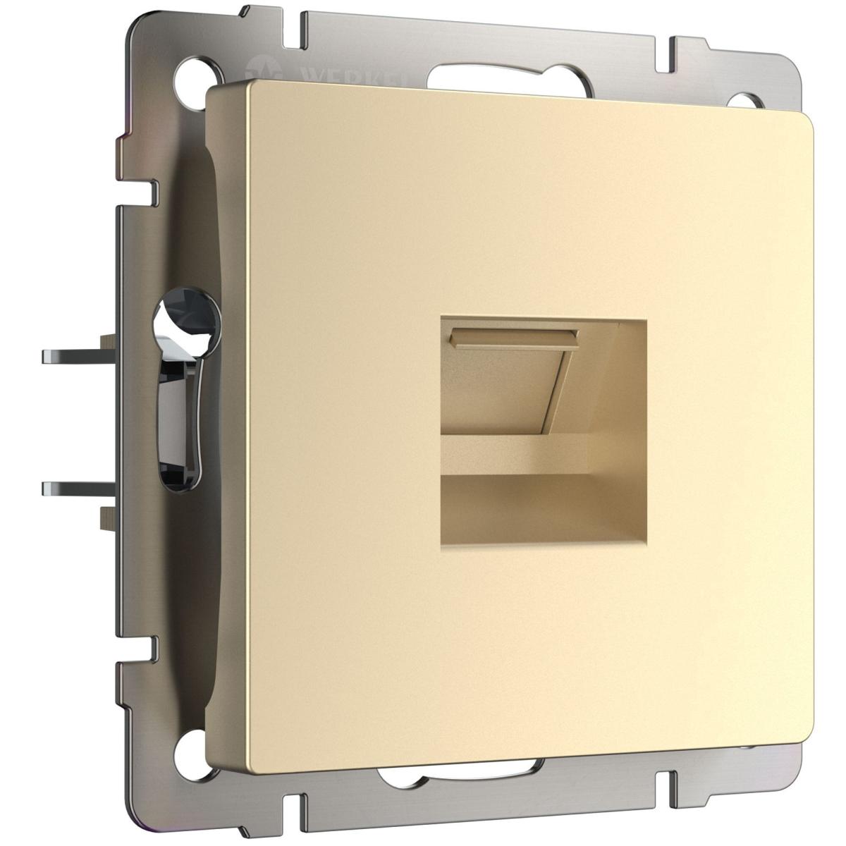 Розетка Werkel Ethernet RJ-45 шампань W1181011 4690389157479 4690389157479 - магазин электротехники Electroshop