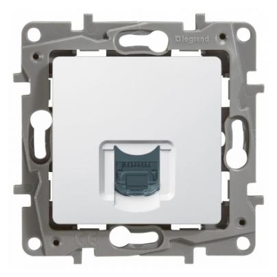 Розетка компьютерная Legrand Etika 1xRJ45 кат. 5e UTP, белый 672241 672241 - магазин электротехники Electroshop